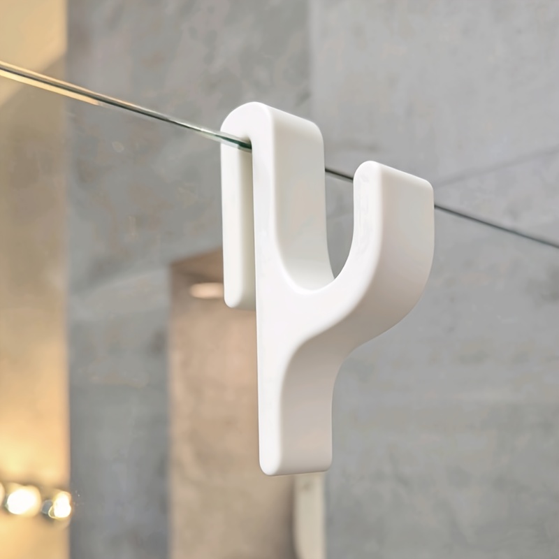フレームレスのガラスドア用、白／黒のシャワードアフック2個セ - Home Essentials Bathroom Storage のレビューと価格