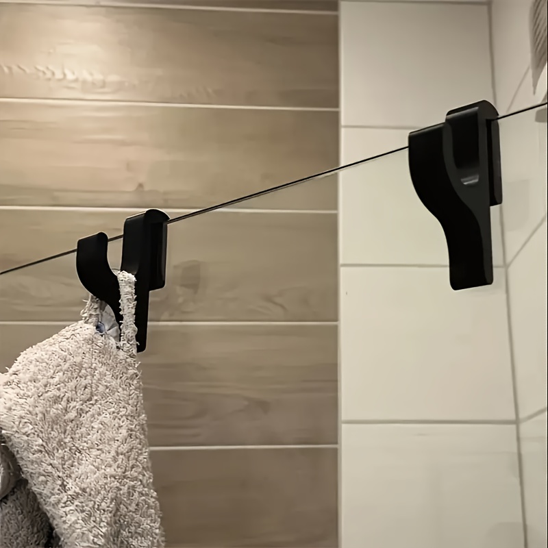 フレームレスのガラスドア用、白／黒のシャワードアフック2個セ - Home Essentials Bathroom Storage のレビューと価格
