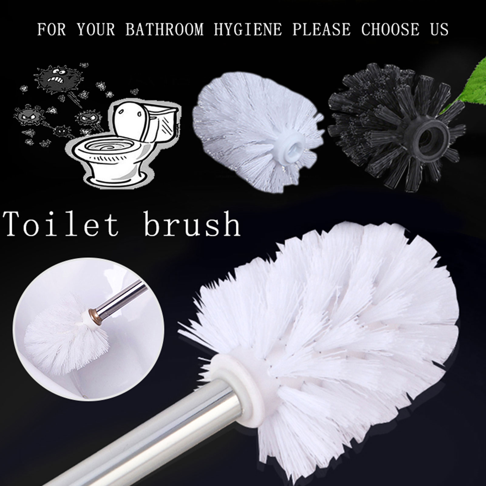 ユニバーサル交換トイレブラシヘッドホルダークリーンスペアツー - Home Bathroom Cleaning のレビューと価格