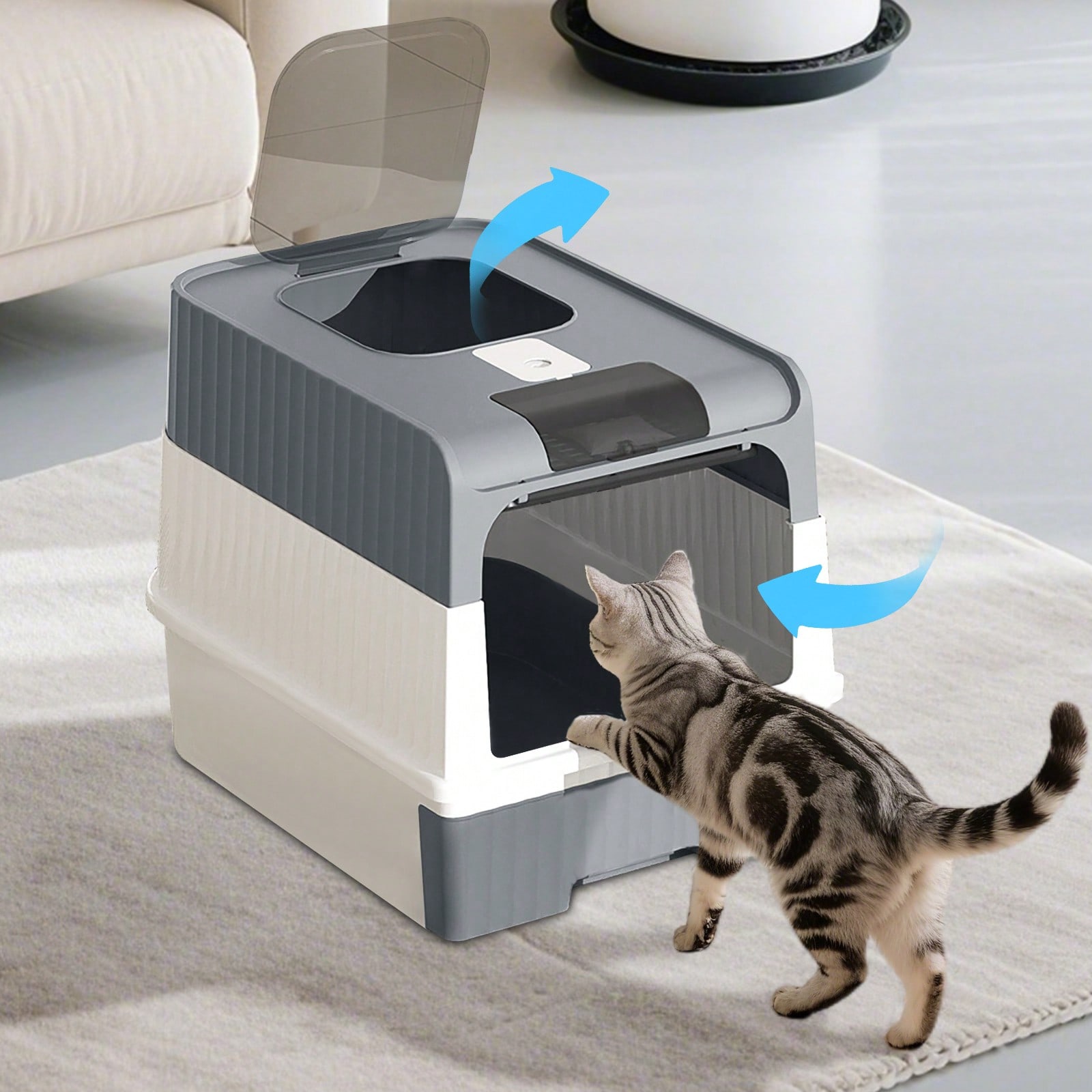 密閉型猫トイレ - ふるい付きスコップキット、ペット衛生ボッ - Zara Home Bathroom Accessories のレビューと価格