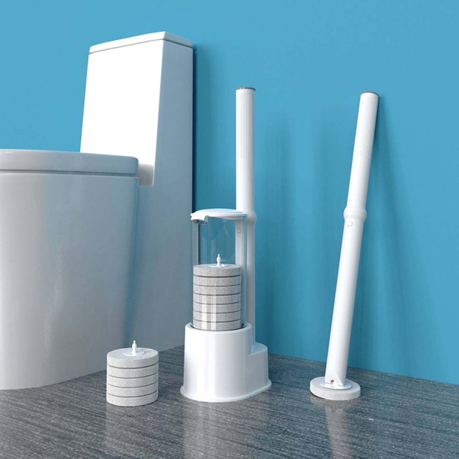 使い捨てトイレブラシセット コンパクトトイレ掃除システム リ - Home Bathroom Cleaning のレビューと価格