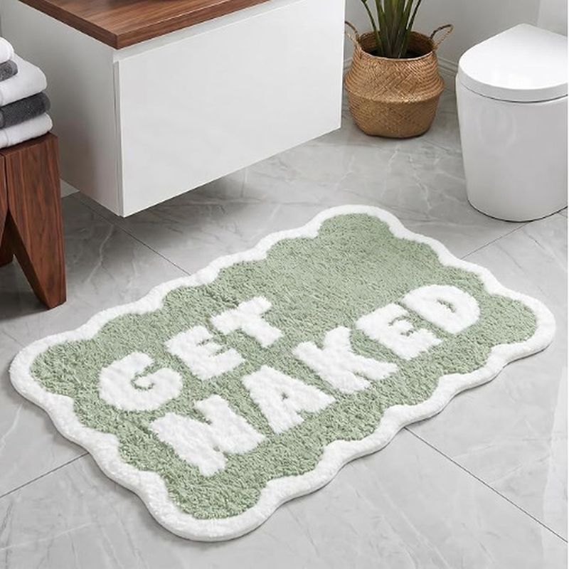 VIKAMA ユーロックグッド バスマット ピンク ウェーブ - Home Goods Bathroom Rugs のレビューと価格