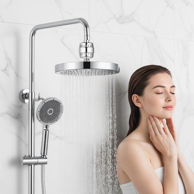 新型15/20段階高出力シャワー用浄水器、重金属、塩素、フッ - Home Bathroom Water Filter のレビューと価格