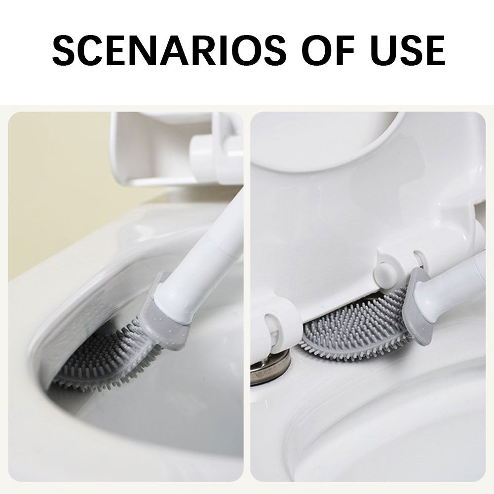 シリコーントイレブラシホルダー付き壁掛けトイレクリーニングブ - Home Bathroom Equipment のレビューと価格