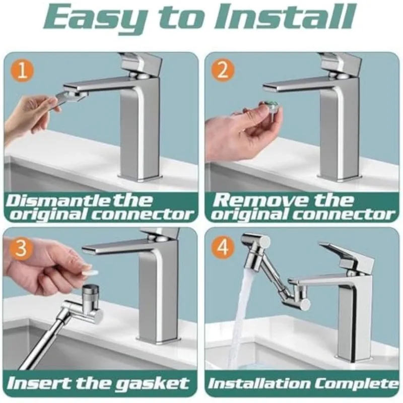 1440キッチン伸縮式金属製蛇口エアレーター、浴室用タップ、 - Home Bathroom Water Filter のレビューと価格