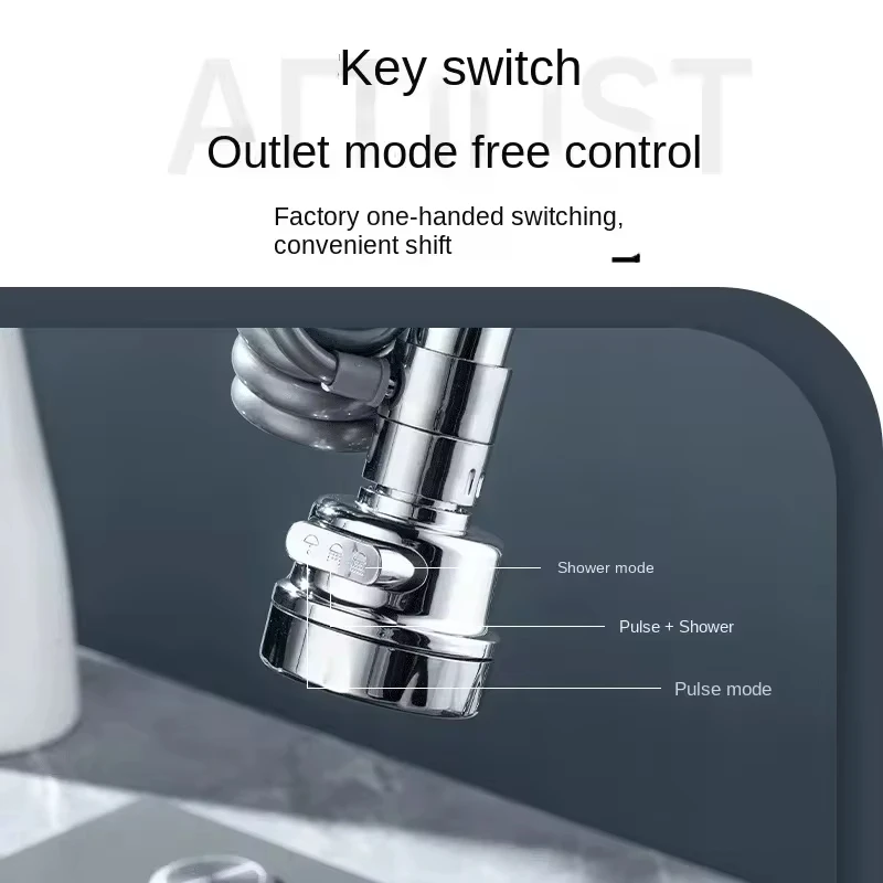 新しい3モードシンク蛇口360度回転フィルター延長チューブシ - Home Bathroom Water Filter のレビューと価格