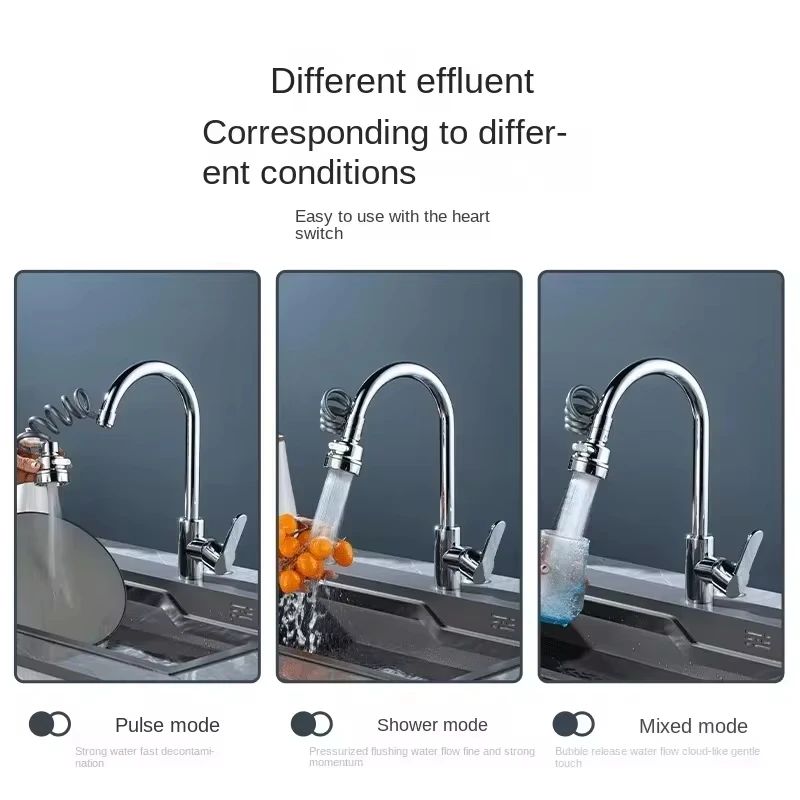 新しい3モードシンク蛇口360度回転フィルター延長チューブシ - Home Bathroom Water Filter のレビューと価格