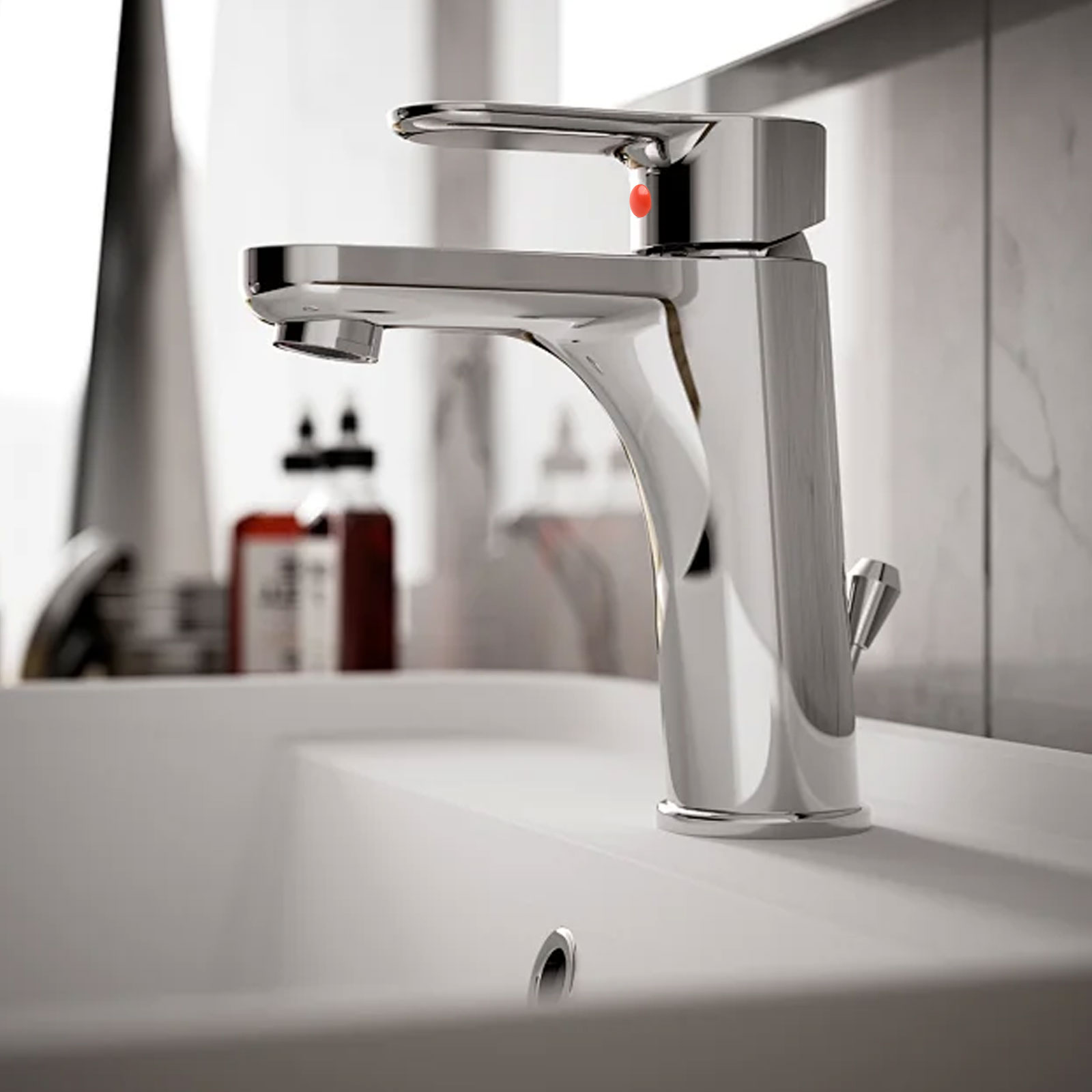 赤青蛇口ラベル 蛇口ハンドルラベル 家庭用 浴室用 9*6. - Home Bathroom Dimensions のレビューと価格