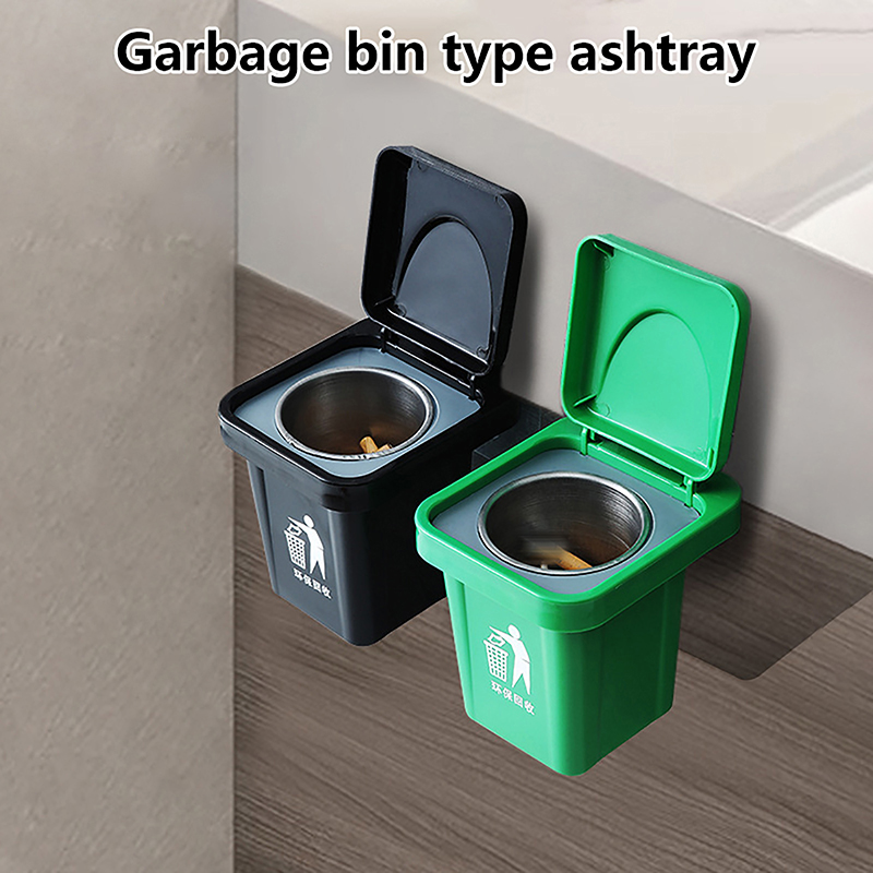 蓋付きのおしゃれなバスルーム、灰飛散防止機能付きクリエイティ - Home Bathroom Trash Can のレビューと価格
