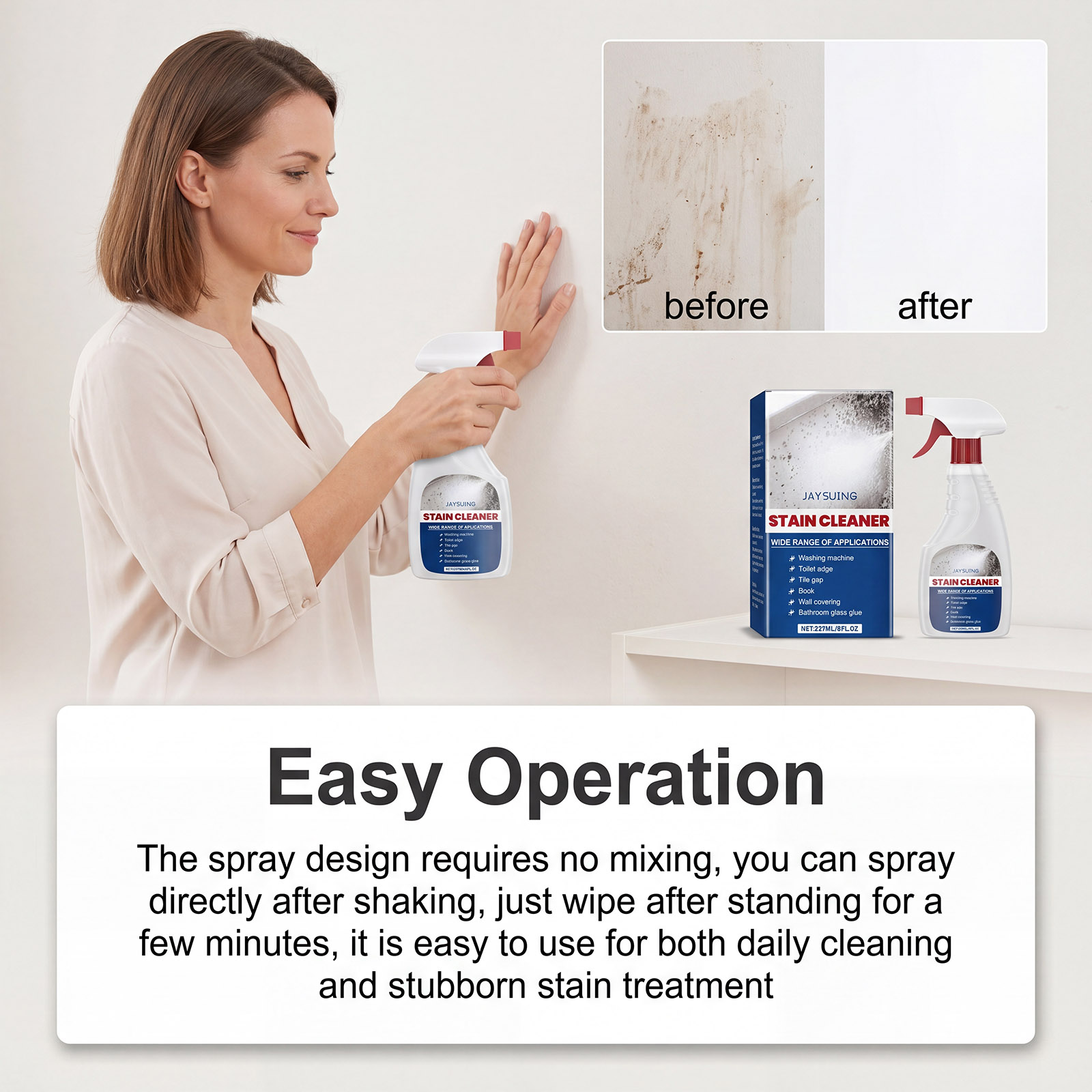カビ取り剤 ウォールスプレークリーナー カビ汚れ除去 優しい - Home Bathroom Cleaning のレビューと価格