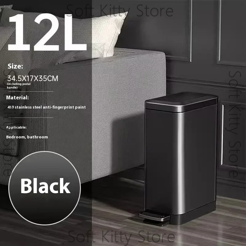 12/15/18L ゴミ箱 蓋付きステンレス製 耐臭性 家庭 - Home Bathroom Trash Can のレビューと価格