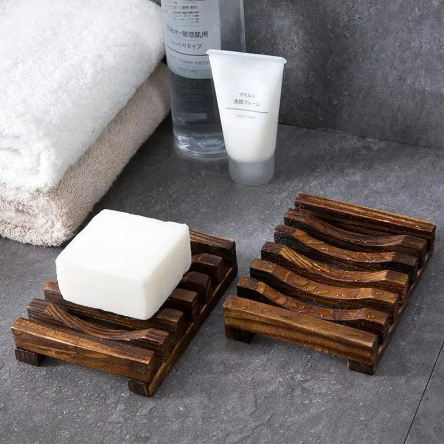 天然竹製石鹸ホルダー、木製水切りラックで石鹸を乾燥・清潔に保 - Home Essentials Bathroom Storage のレビューと価格
