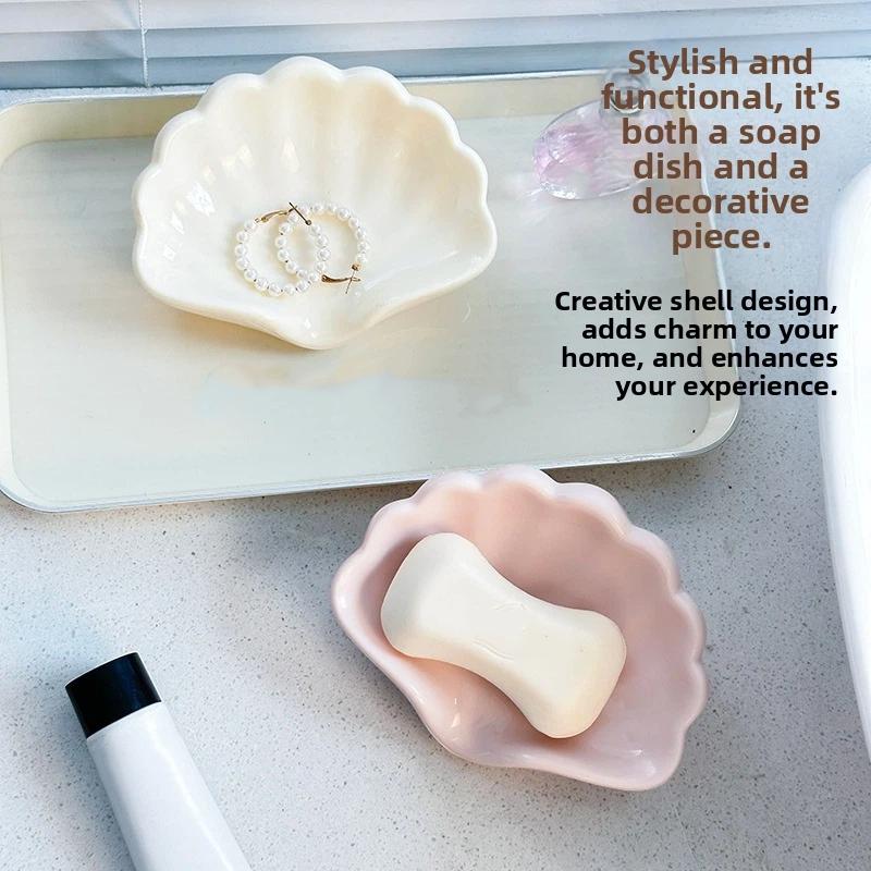 かわいいリボンとハート型のセラミック製ソープディッシュ、水切 - Home Bathroom Sink のレビューと価格