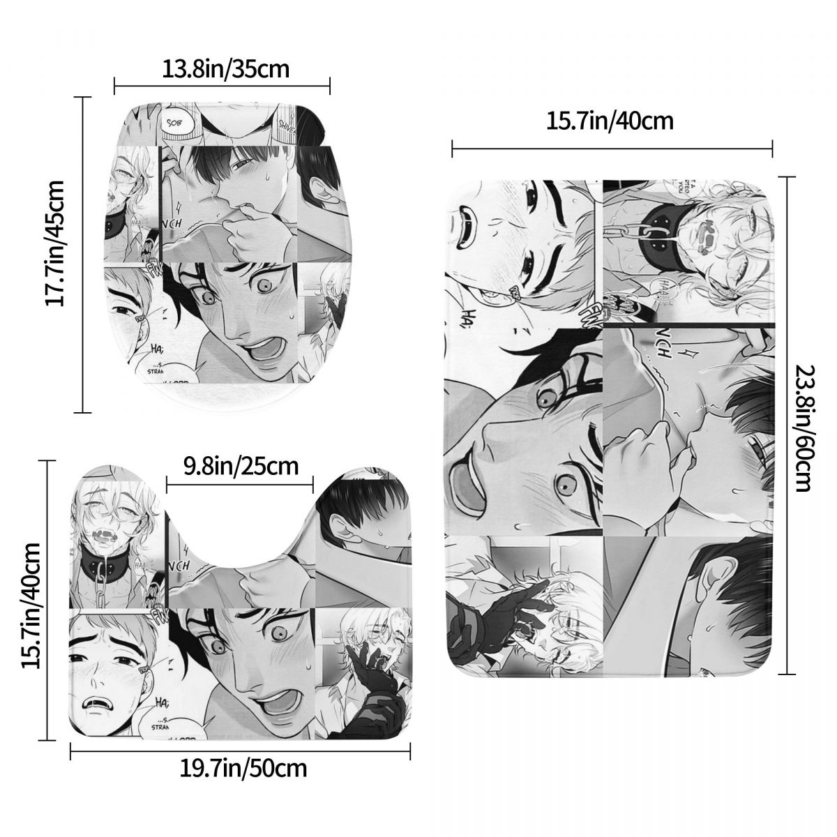 The Good Yaoi Boys 3 個バスマットバスル - Home Goods Bathroom Rugs のレビューと価格