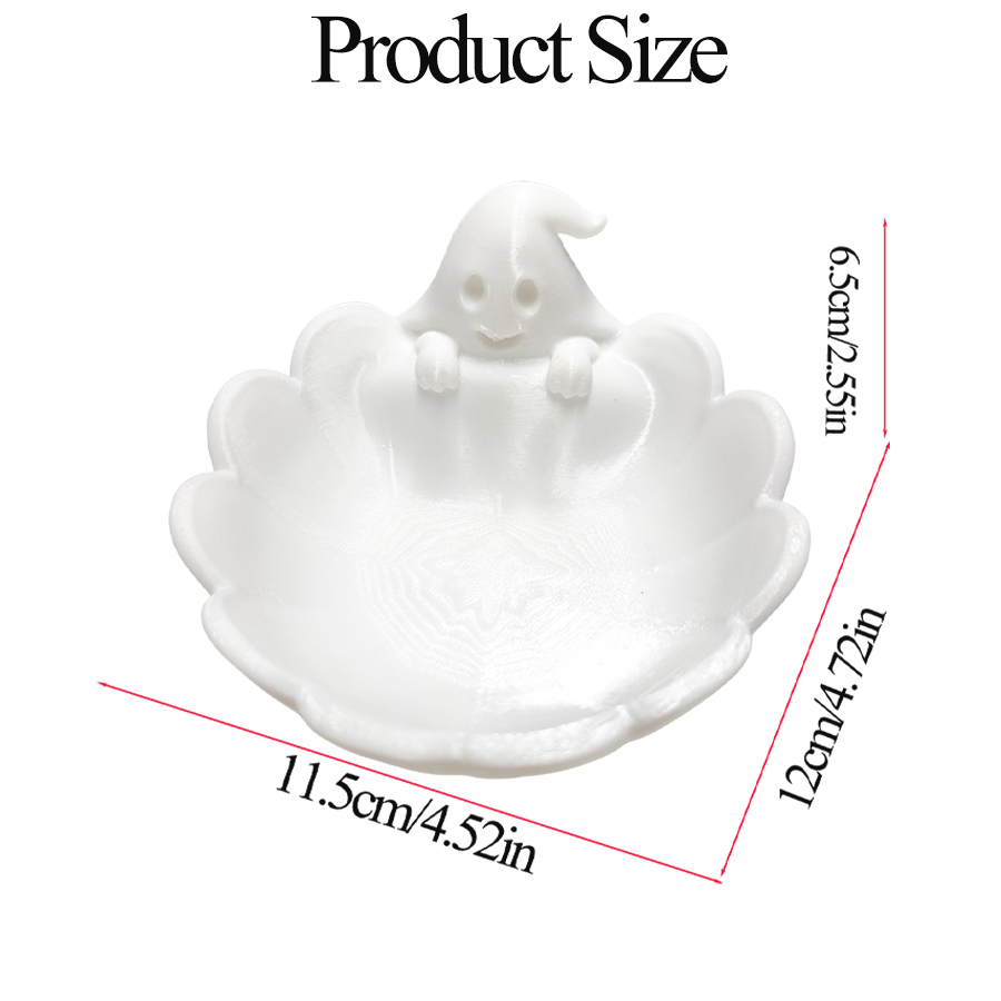 マットホワイトの3Dキュートなゴースト型ジュエリートレイ、ゴ - Home Essentials Bathroom Storage のレビューと価格