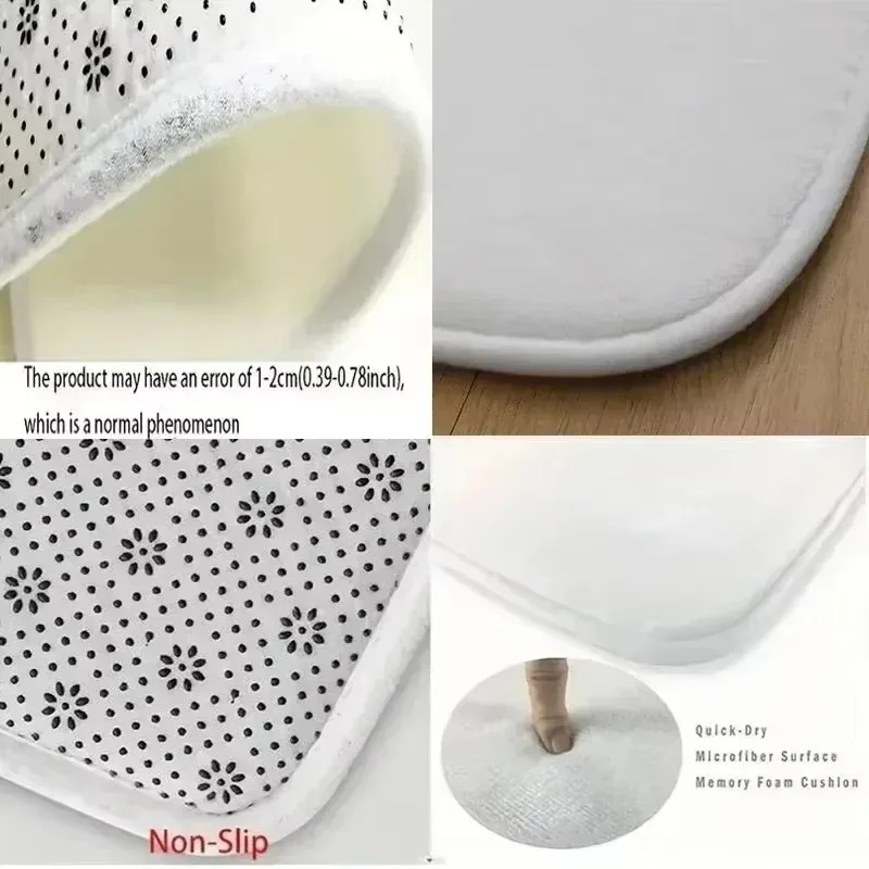ポジティブな言葉がプリントされた、滑り止め加工の玄関マット。 - Home Goods Bathroom Rugs のレビューと価格