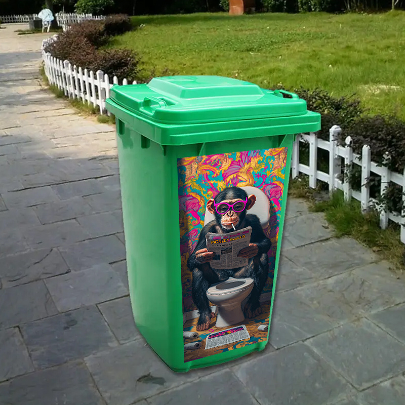 面白いターシアートラッシュカンステッカー1枚 - 防水PVC - Home Bathroom Trash Can のレビューと価格