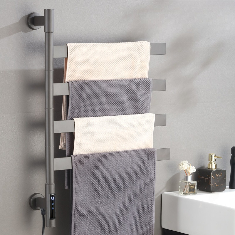 電気加熱タオルレール回転可能なバスルームタオルウォーマー防水 - Towel Warmer Electric のレビューと価格