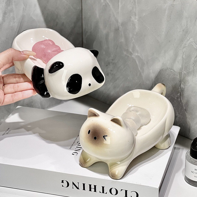 新しい高級セラミック製石鹸箱は、穴あけ不要の排水設計が特徴で - Home Essentials Bathroom Storage のレビューと価格
