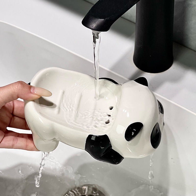 新しい高級セラミック製石鹸箱は、穴あけ不要の排水設計が特徴で - Home Essentials Bathroom Storage のレビューと価格