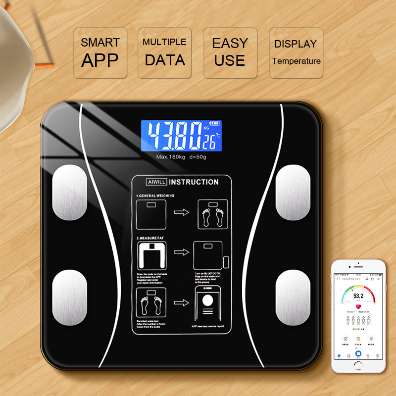 体脂肪計スマートワイヤレスデジタル体重計体組成分析装置スマー - Home Bathroom Scales のレビューと価格