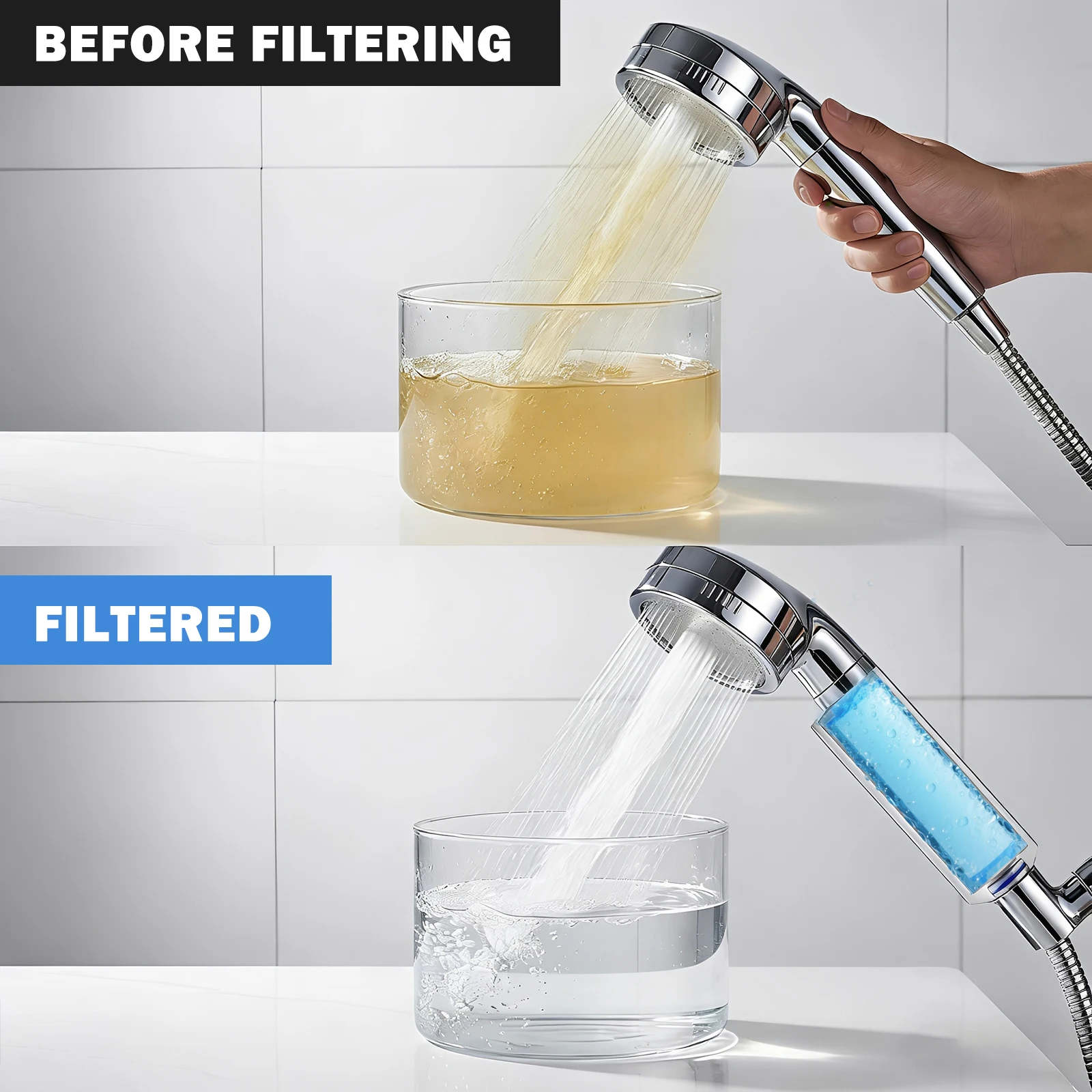 20個入りシャワーヘッドフィルター PPコットンフィルター  - Home Bathroom Water Filter のレビューと価格