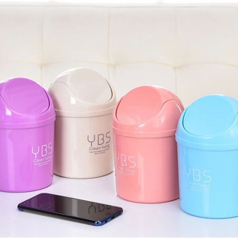 車用ユニバーサルゴミ箱 蓋付き デスクトップオフィスオーガナ - Home Bathroom Trash Can のレビューと価格