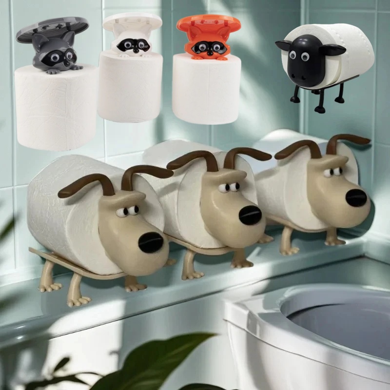 楽しい犬アライグマ羊トイレットペーパーホルダー家の装飾バスル - Zara Home Bathroom Accessories のレビューと価格